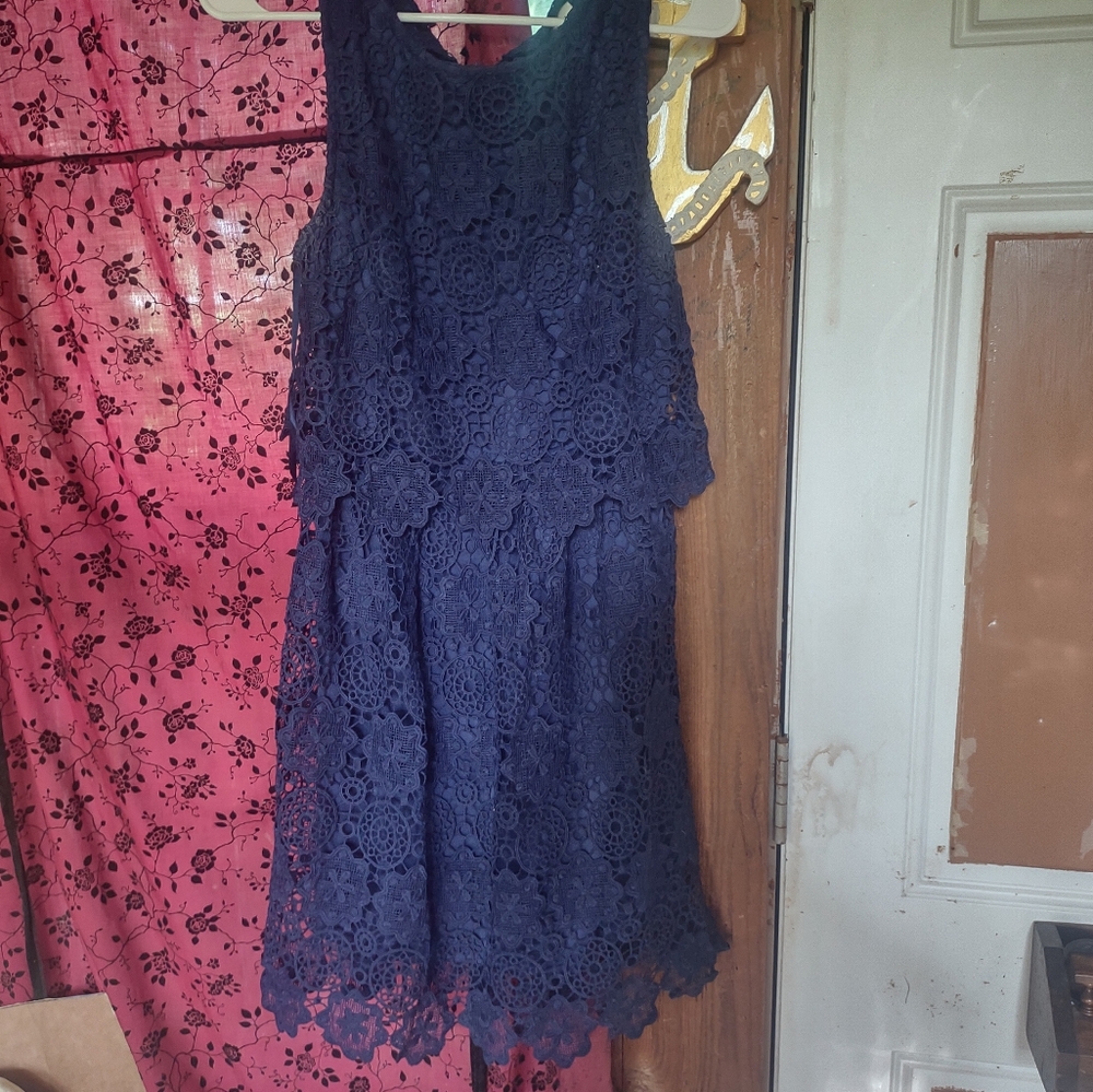 Woman's size Medium floral Lace Lined Dress